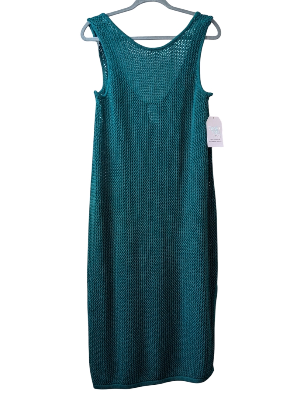 TIME AND TRU WOMEN’S CLASSIC EMERALD SWEATER DRESS SWIM COVERUP SIZE L